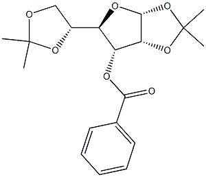 3-O-BENZOYL-1,2: 5,6-BIS(DI-O-ISOPROPYLIDENE)-ALPHA-D-GALACTOFURANOSE 结构式