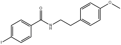 4-iodo-N-[2-(4-methoxyphenyl)ethyl]benzamide 结构式