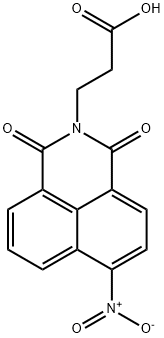 3-(6-nitro-1,3-dioxo-1H-benzo[de]isoquinolin-2(3H)-yl)propanoic acid 结构式
