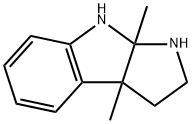 3a,8a-dimethyl-1,2,3,3a,8,8a-hexahydropyrrolo[2,3-b]indole 结构式