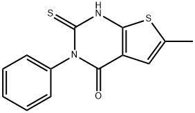 6-methyl-3-phenyl-2-sulfanylthieno[2,3-d]pyrimidin-4(3H)-one 结构式