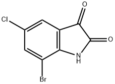 7-溴-5-氯-2,3-二氢-1H-吲哚-2,3-二酮 结构式