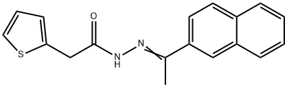 N'-[(1Z)-1-(naphthalen-2-yl)ethylidene]-2-(thiophen-2-yl)acetohydrazide 结构式