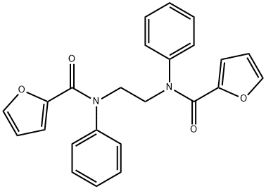 N,N'-ethane-1,2-diylbis(N-phenylfuran-2-carboxamide) 结构式