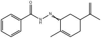 N'-[(1E)-2-methyl-5-(prop-1-en-2-yl)cyclohex-2-en-1-ylidene]benzohydrazide 结构式