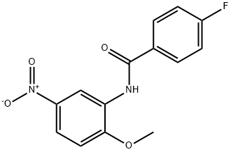 4-fluoro-N-(2-methoxy-5-nitrophenyl)benzamide 结构式