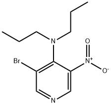 3-溴-5-硝基-N,N-二丙基吡啶-4-胺 结构式