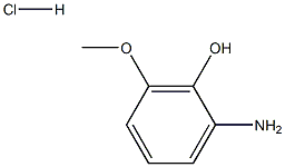 2-氨基-6-甲氧基苯酚盐酸盐 结构式