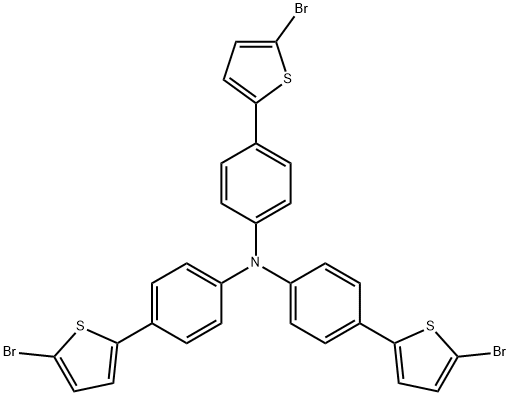 三[4-(5-溴噻吩-2-基)苯基]胺 结构式