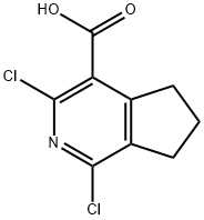 1,3-dichloro-6,7-dihydro- 5H-cyclopenta[c]pyridine-4-carboxylic acid 结构式