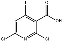 2,6-二氯-4-碘吡啶-3-羧酸 结构式