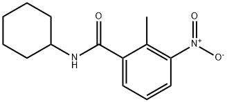 N-cyclohexyl-2-methyl-3-nitrobenzamide 结构式