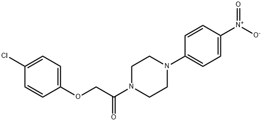 2-(4-chlorophenoxy)-1-[4-(4-nitrophenyl)piperazin-1-yl]ethanone 结构式