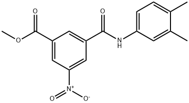 methyl 3-((3,4-dimethylphenyl)carbamoyl)-5-nitrobenzoate 结构式