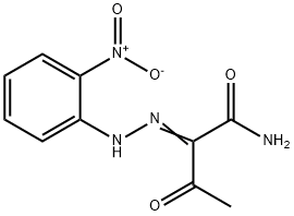 (2Z)-2-[2-(2-nitrophenyl)hydrazinylidene]-3-oxobutanamide 结构式