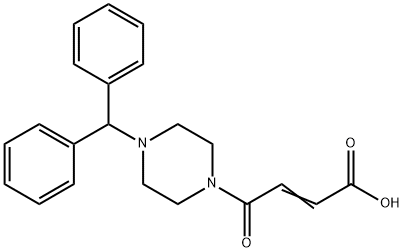 (2E)-4-[4-(diphenylmethyl)piperazin-1-yl]-4-oxobut-2-enoic acid 结构式