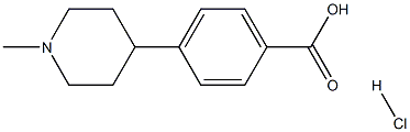 4-(1-甲基哌啶-4-基)苯甲酸盐酸盐 结构式