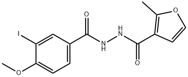 N'-[(3-iodo-4-methoxyphenyl)carbonyl]-2-methylfuran-3-carbohydrazide 结构式