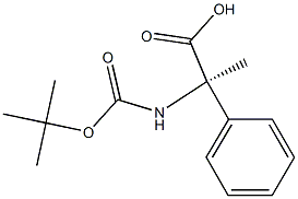 (R)-2-((叔丁氧羰基)氨基)-2-苯基丙酸 结构式