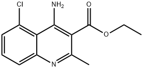 4-Amino-5-chloro-2-methyl-quinoline-3-carboxylic acid ethyl ester 结构式