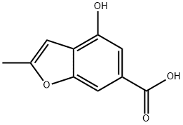 4-hydroxy-2-methylbenzofuran-6-carboxylicacid 结构式