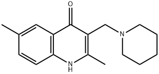 2,6-Dimethyl-3-piperidin-1-ylmethyl-1H-quinolin-4-one 结构式