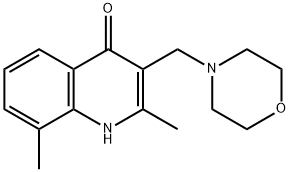 2,8-dimethyl-3-(4-morpholinylmethyl)-4-quinolinol 结构式