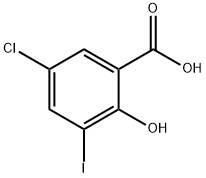 5-氯-2-羟基-3-碘苯甲酸 结构式