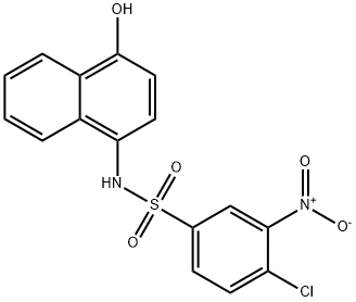4-Chloro-N-(4-hydroxy-1-naphthalenyl)-3-nitro-benzenesulfonamide 结构式