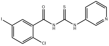 2-chloro-5-iodo-N-(pyridin-3-ylcarbamothioyl)benzamide 结构式