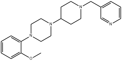 1-(2-methoxyphenyl)-4-[1-(pyridin-3-ylmethyl)piperidin-4-yl]piperazine 结构式