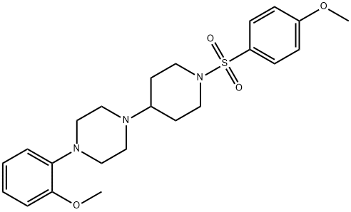 1-(2-methoxyphenyl)-4-{1-[(4-methoxyphenyl)sulfonyl]-4-piperidinyl}piperazine 结构式