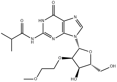 N2-异丁酰-2'-甲氧基乙氧基鸟苷 结构式