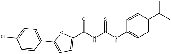 5-(4-chlorophenyl)-N-{[4-(propan-2-yl)phenyl]carbamothioyl}furan-2-carboxamide 结构式