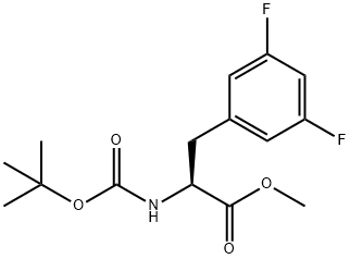 METHYL (2S)-3-(2,5-DIFLUOROPHENYL)-2-[(TERT-BUTOXY)CARBONYLAMINO]PROPANOATE 结构式