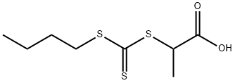 2-[正丁基三硫代碳酸酯基]丙酸 结构式