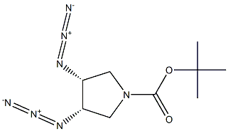 cis-tert-butyl 3,4-diazidopyrrolidine-1-carboxylate 结构式