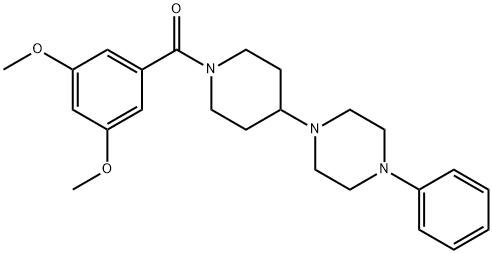 (3,5-dimethoxyphenyl)[4-(4-phenylpiperazin-1-yl)piperidin-1-yl]methanone 结构式