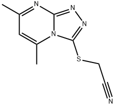 [(5,7-dimethyl[1,2,4]triazolo[4,3-a]pyrimidin-3-yl)sulfanyl]acetonitrile 结构式