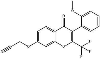 {[3-(2-methoxyphenyl)-4-oxo-2-(trifluoromethyl)-4H-chromen-7-yl]oxy}acetonitrile 结构式