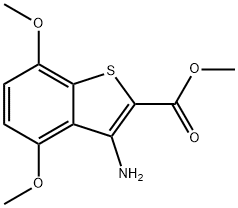 3-氨基-4,7-二甲氧基苯并[B]噻吩-2-羧酸甲酯 结构式