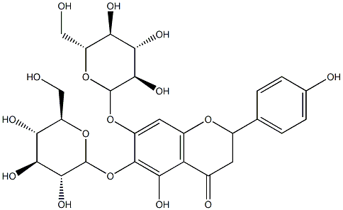 5,6,7,4'-四羟基黄酮 6,7-二葡萄糖苷 结构式