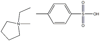 1-乙基-1-甲基吡咯烷对甲苯磺酸盐 结构式