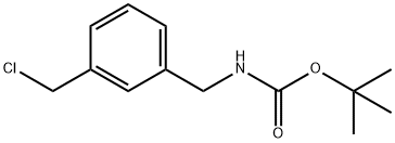 tert-Butyl 3-(chloromethyl)benzylcarbamate 结构式