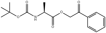 (S)-2-氧代-2-苯基乙基2 - ((叔丁氧基羰基)氨基)丙酸乙酯 结构式