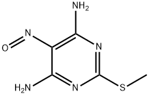 2-methylsulfanyl-5-nitrosopyrimidine-4,6-diamine 结构式