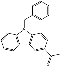 9-苄基-3-乙酰基咔唑 结构式