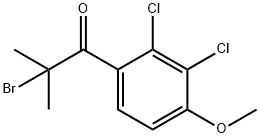 2-溴-1-(2,3-二氯-4-甲氧苯基)-2-甲基丙烷-1-酮 结构式