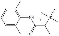 三甲基[1-(2,6-二甲苯基氨基甲酰)乙基]碘化铵 结构式