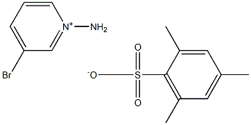 1-amino-3-bromopyridin-1-ium 2,4,6-trimethylbenzene-1-sulfonate 结构式